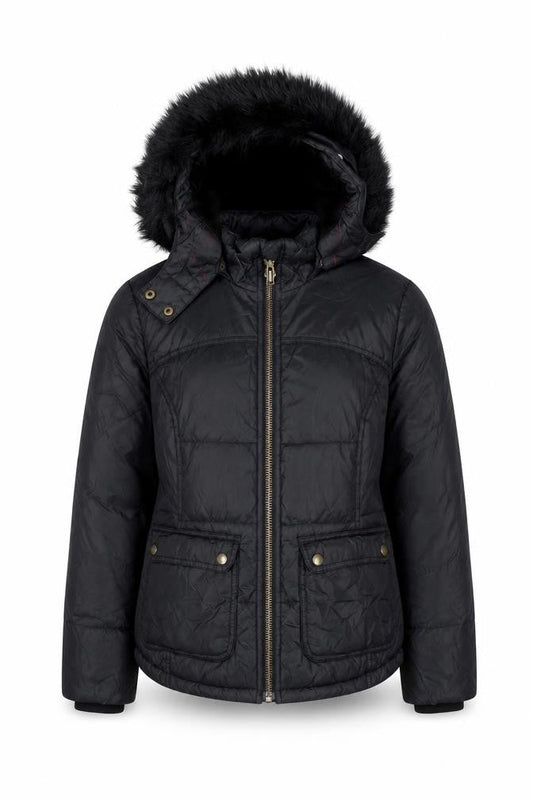 Womens UK Size 8 Jack Wills Black Puffer Jacket