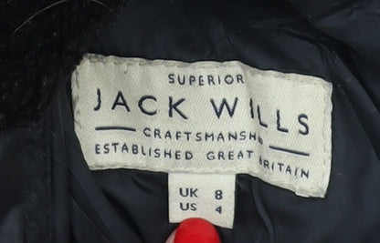 Womens UK Size 8 Jack Wills Black Puffer Jacket