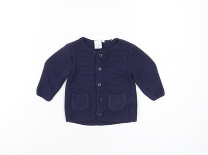 Jasper Conran Blue Unisex Cardigan 0-3 Months