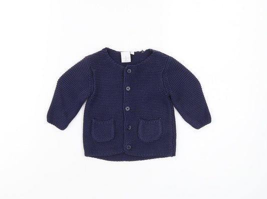 Jasper Conran Blue Unisex Cardigan 0-3 Months