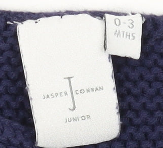 Jasper Conran Blue Unisex Cardigan 0-3 Months