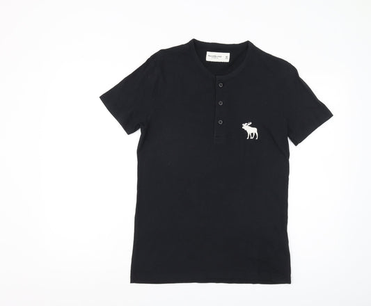 Abercrombie & Fitch Men's Black XS Henley Tee