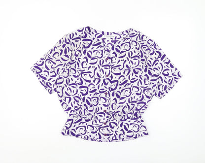 Windsmoor Women's Purple Animal Print Blouse, Size 10