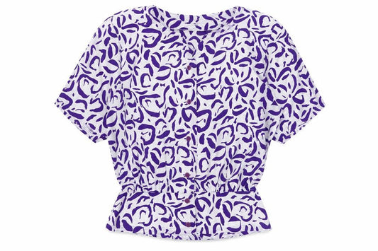 Windsmoor Women's Purple Animal Print Blouse, Size 10