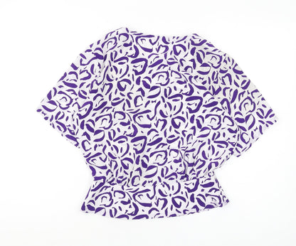Windsmoor Women's Purple Animal Print Blouse, Size 10