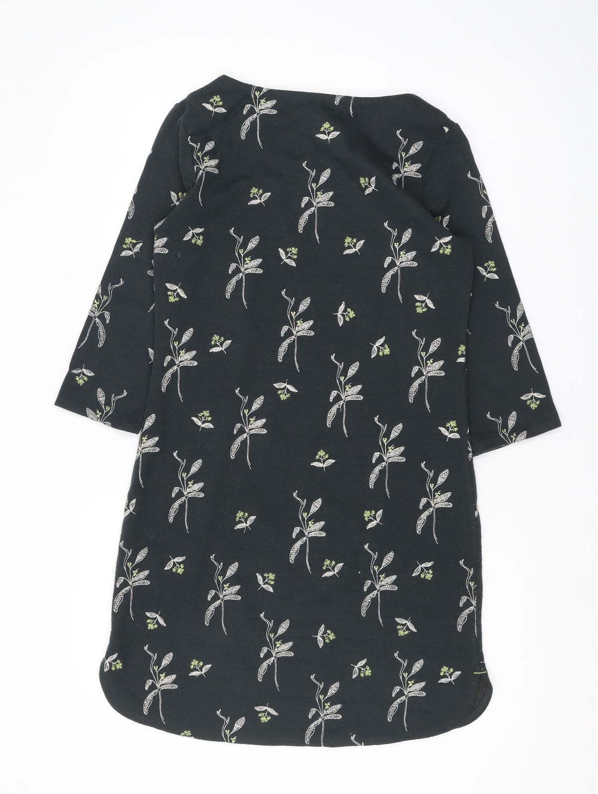 White Stuff Black Floral Shift Dress UK 8
