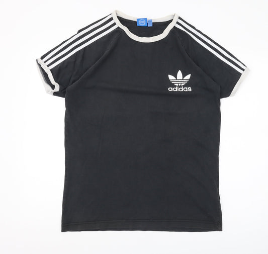 Adidas Men's Black Crew Neck Logo T-Shirt Size L