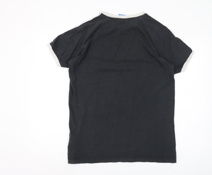 Adidas Men's Black Crew Neck Logo T-Shirt Size L