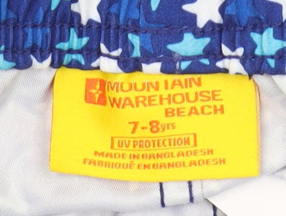 Mountain Warehouse Boys Blue Star Print Beach Shorts 7-8 Years