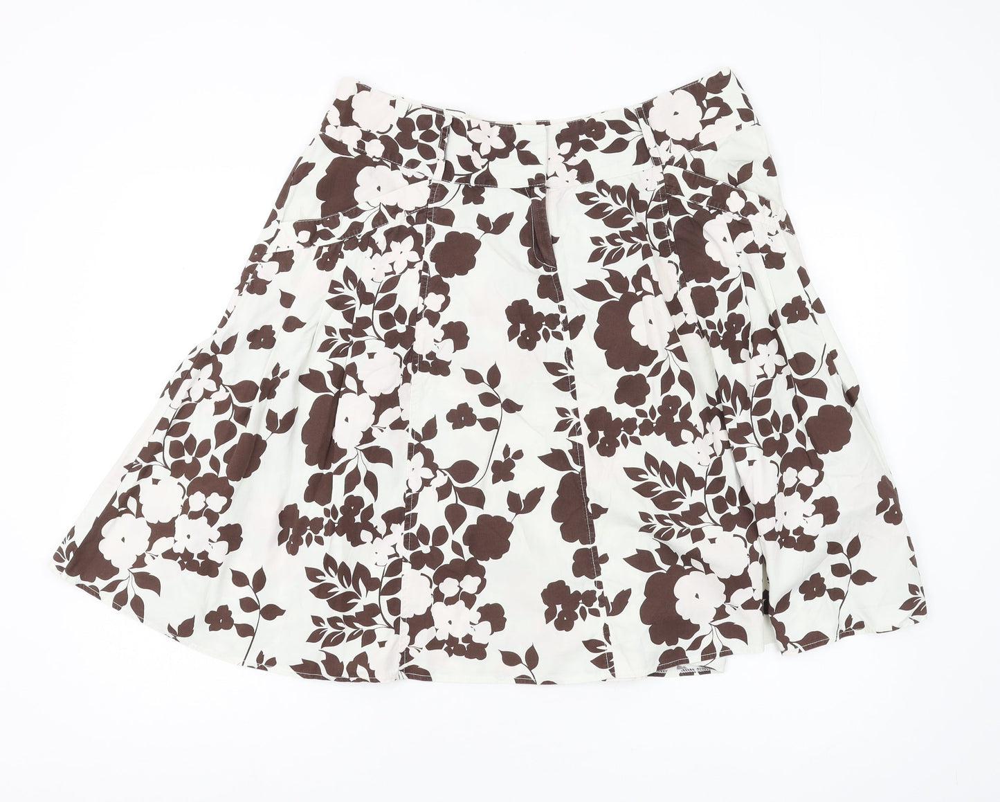 Jasper Conran Women's A-Line Floral Skirt, Size 16, Brown