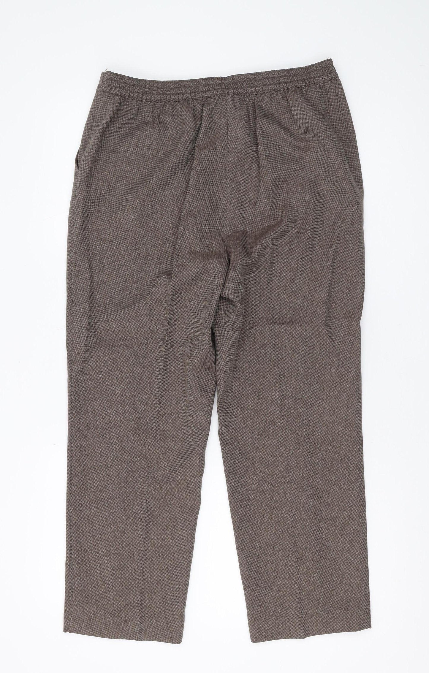 Womens UK Size 12 Honor Millburn Regular Fit Cropped Brown Trousers