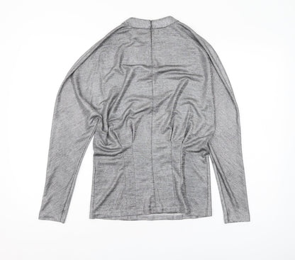 Womens UK Size XS Reiss Grey Basic Blouse