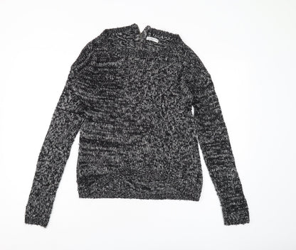 Womens UK Size XS Jacqueline de Yong Black Full Zip Jumper