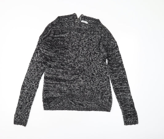 Womens UK Size XS Jacqueline de Yong Black Full Zip Jumper