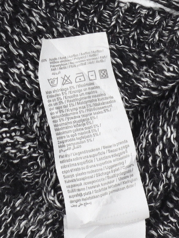Womens UK Size XS Jacqueline de Yong Black Full Zip Jumper