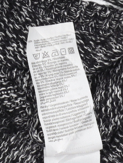 Womens UK Size XS Jacqueline de Yong Black Full Zip Jumper
