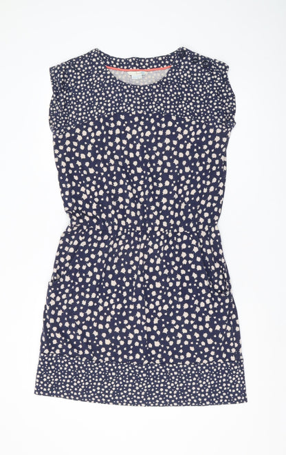 Boden Women's Blue Floral Shift Dress, Size 4, Sleeveless
