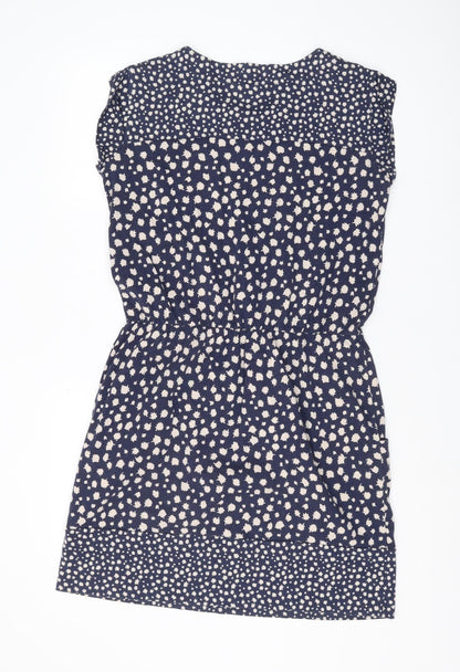 Boden Women's Blue Floral Shift Dress, Size 4, Sleeveless