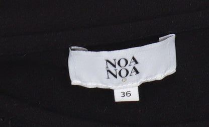 Womens UK Size 8 Noa Noa Black Basic Blouse