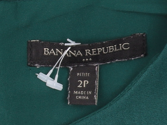 Banana Republic Women Green Sheath Dress Size 2