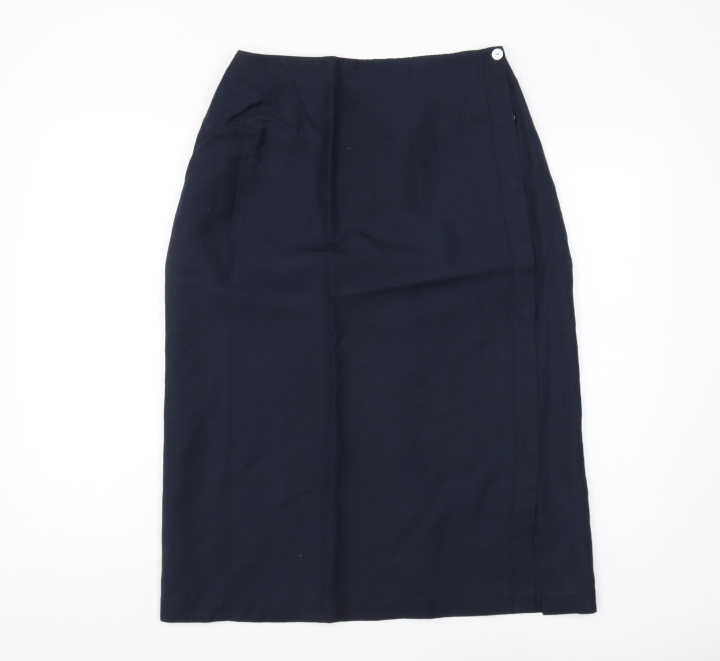 Laura Ashley Women's Blue Midi Pencil Skirt Size 14
