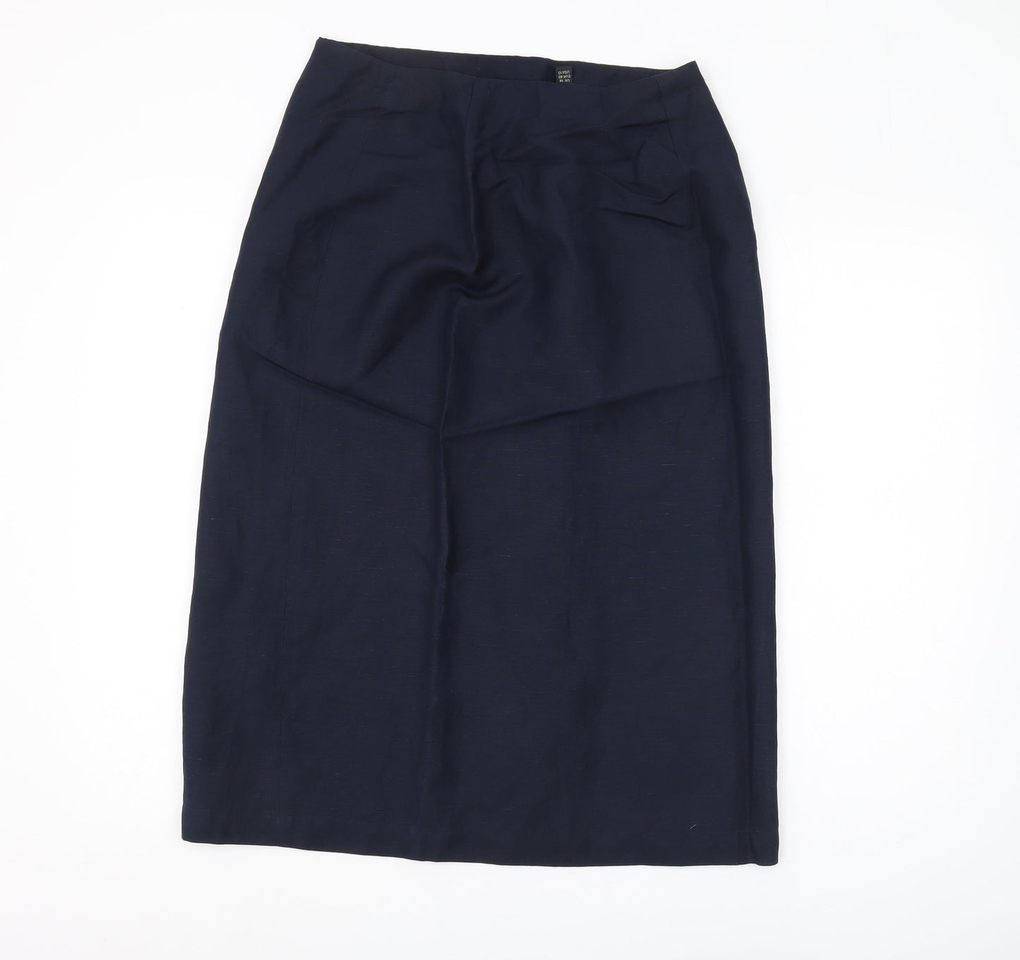 Laura Ashley Women's Blue Midi Pencil Skirt Size 14