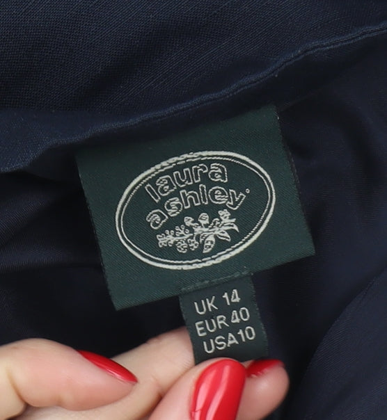 Laura Ashley Women's Blue Midi Pencil Skirt Size 14