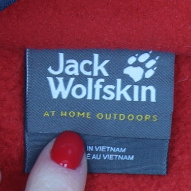 Mens UK Size M Jack Wolfskin Red Pullover Sweatshirt