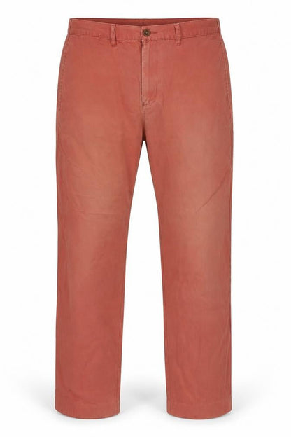 Mens UK Size 36 Lands' End Regular Fit Chino Red Trousers