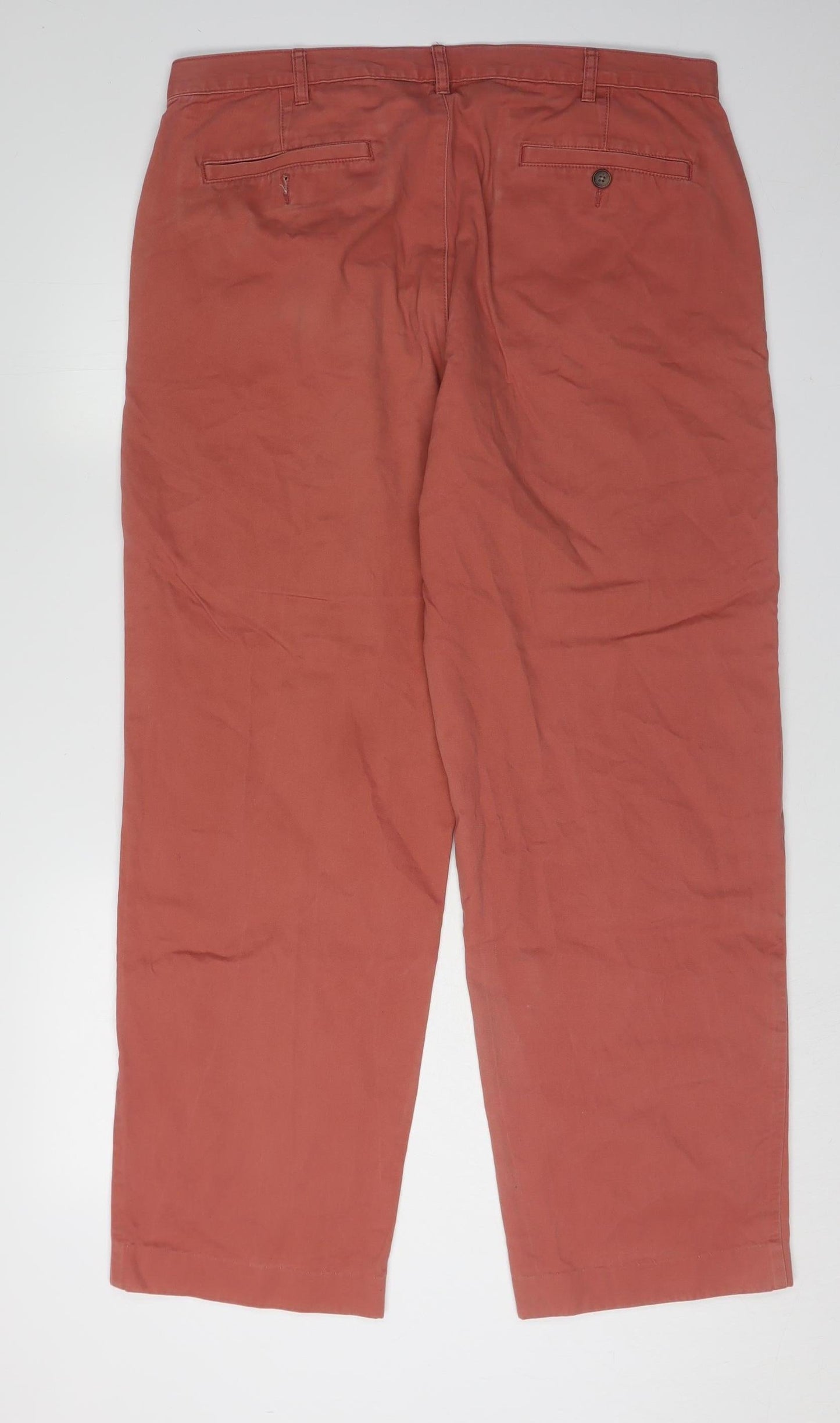 Lands' End Men's Red Chino Trousers, Size 36