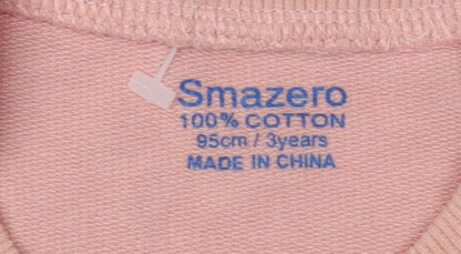 Smazero Pink Unicorn Girls Long Sleeve T-Shirt 3 Years