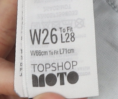 Topshop Women’s Blue Distressed Skinny Jeans, Size 8