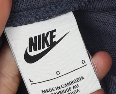 Nike Men’s Black Jogger Trousers, L, Logo Accent