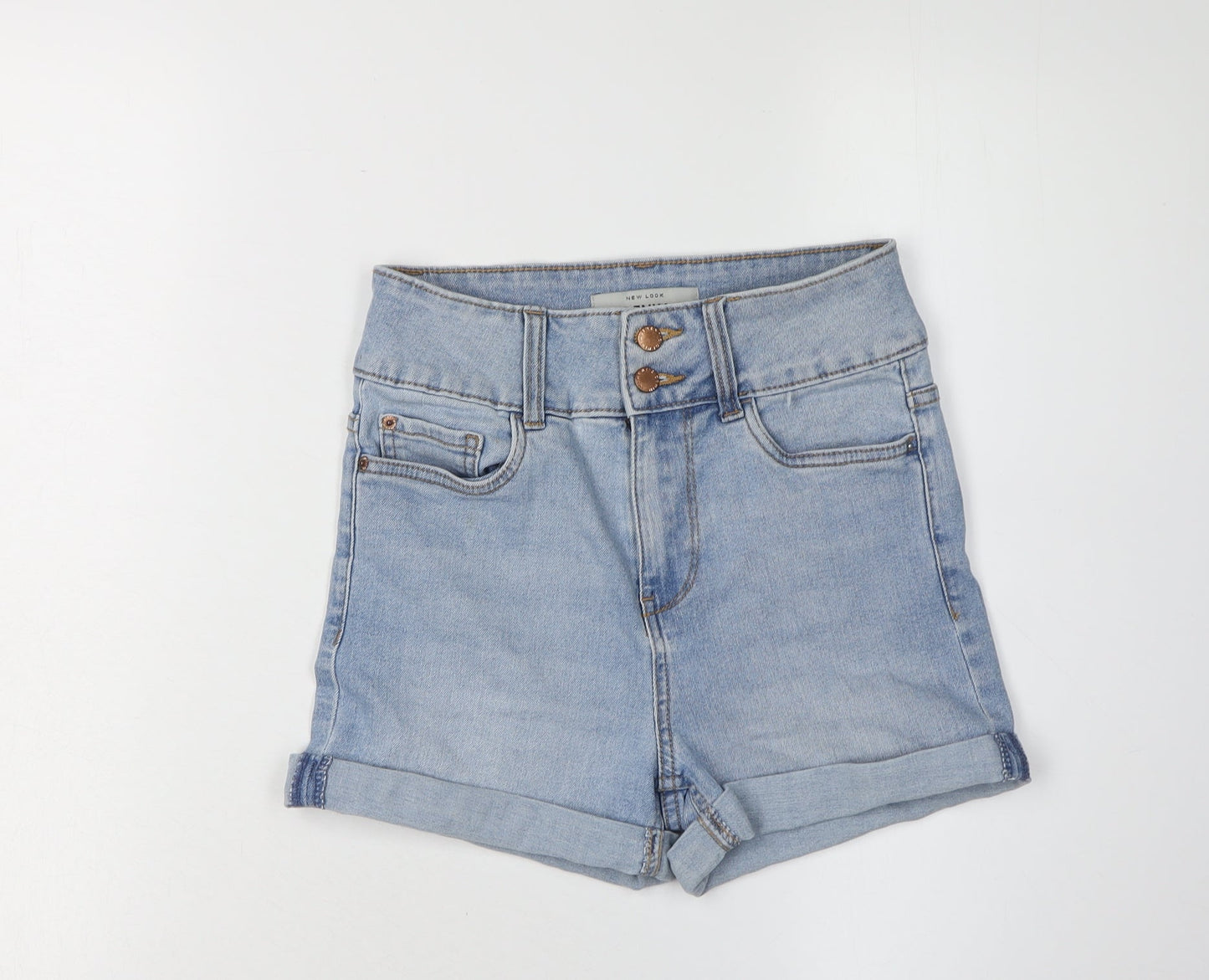 New Look Women's Blue Denim Shorts Size 6 High Rise