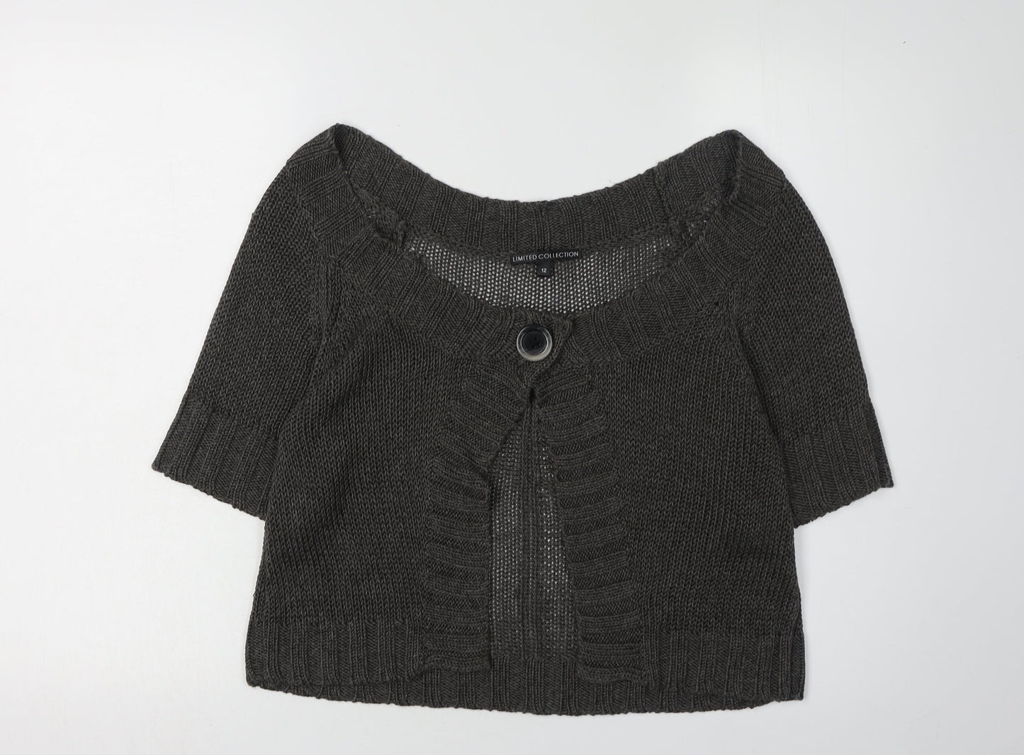 Womens UK Size 12 Marks and Spencer Grey Shrug Jumper