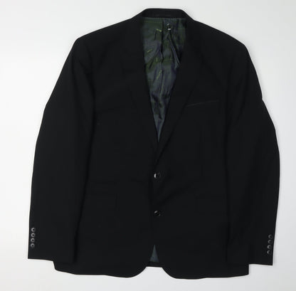 Mens UK Size 46 Remus Uomo Regular Black Suit Jacket