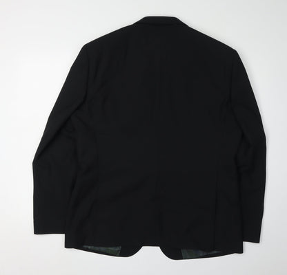 Mens UK Size 46 Remus Uomo Regular Black Suit Jacket