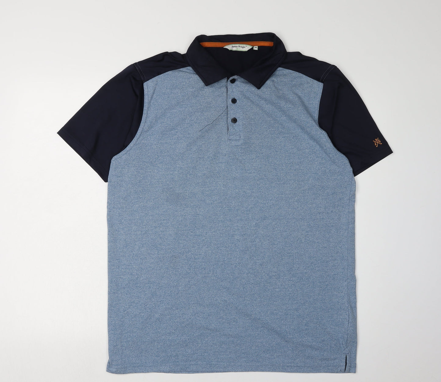 James Pringle Men's Blue Polo Shirt M - Short Sleeves Golf Wear