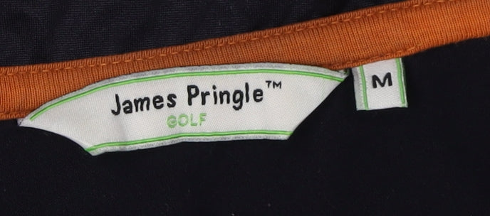 James Pringle Men's Blue Polo Shirt M - Short Sleeves Golf Wear