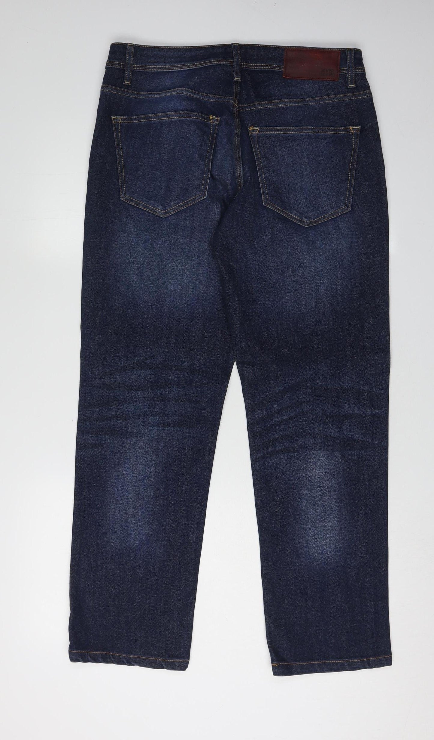 Mens UK Size 30 River Island Regular Fit Straight Blue Jeans
