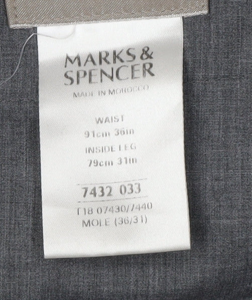 Marks and Spencer Men's Green Corduroy Trousers 36