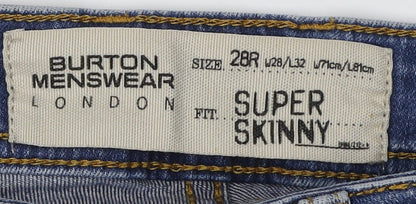 Burton London Unisex Blue Skinny Jeans Size 28