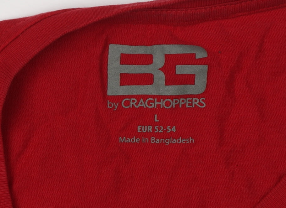 Mens UK Size L Craghoppers Red  T-Shirt