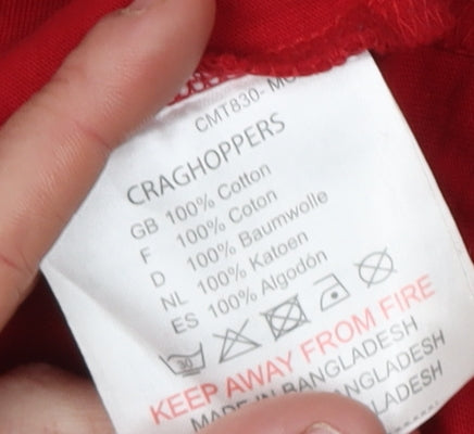 Mens UK Size L Craghoppers Red  T-Shirt