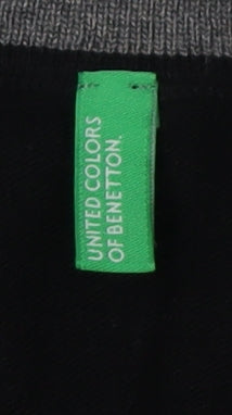 United Colors of Benetton 2XL Men's Black V-Neck Pullover