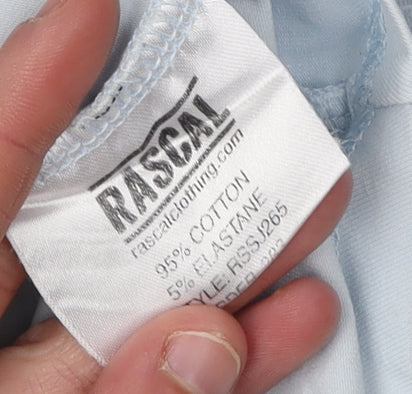 Rascal Boys Blue T-Shirt L Jersey Solid Casual Style