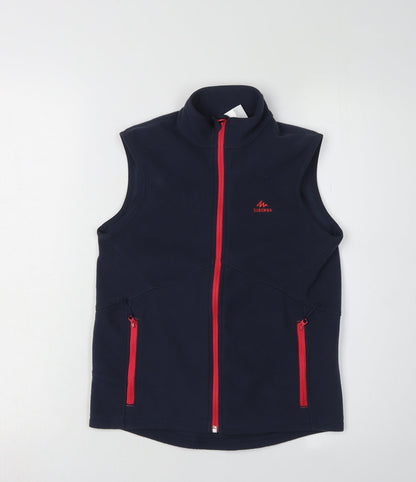 Decathlon Girls Blue Fleece Waistcoat 8-9 Years