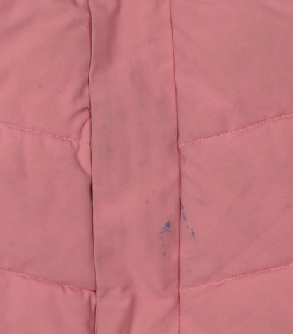 TOG24 Girls Pink Puffer Jacket, Size 10-11, Hooded & Lined