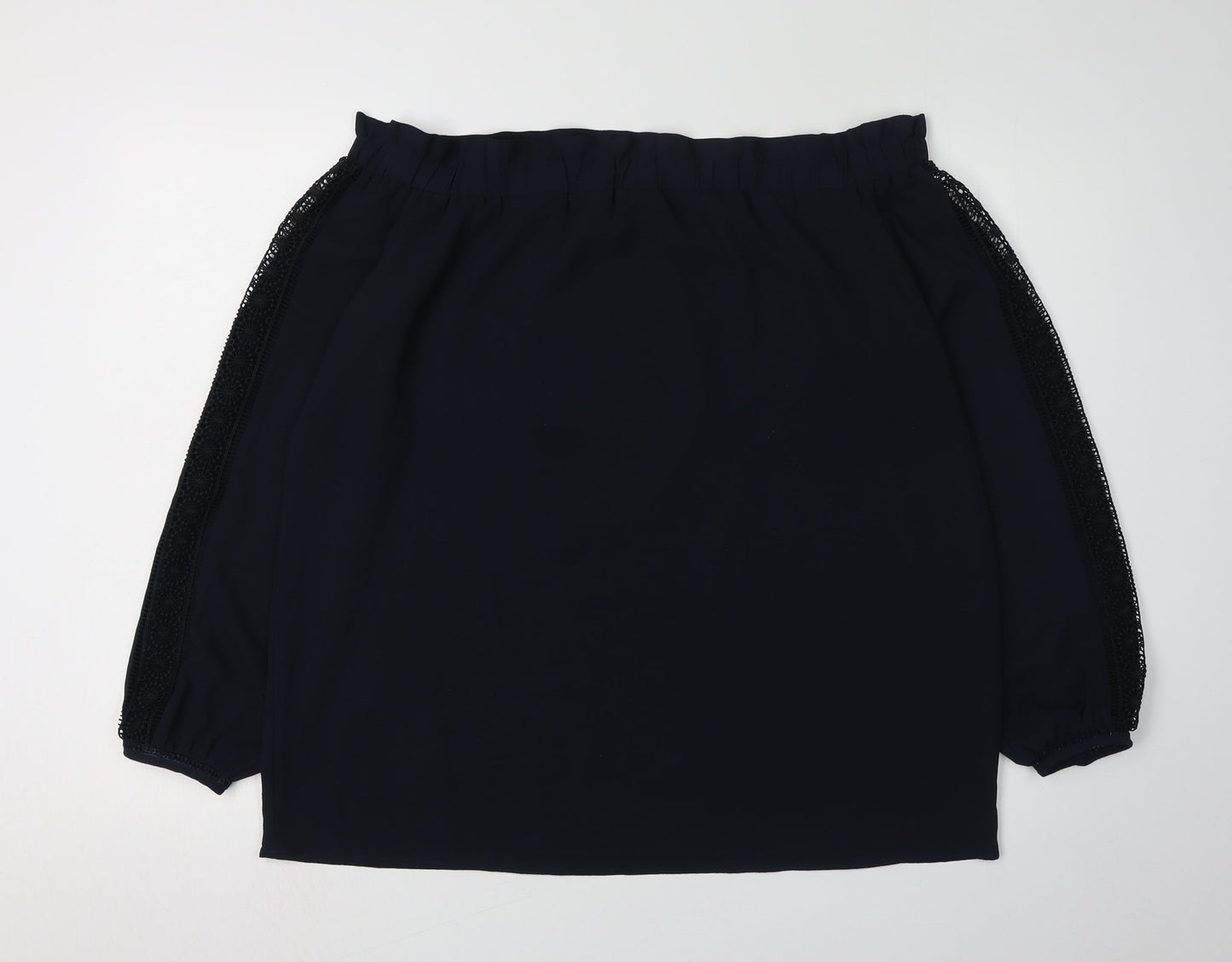 Womens UK Size 16 NEXT Black Off the Shoulder Blouse