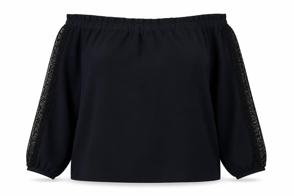 Womens UK Size 16 NEXT Black Off the Shoulder Blouse